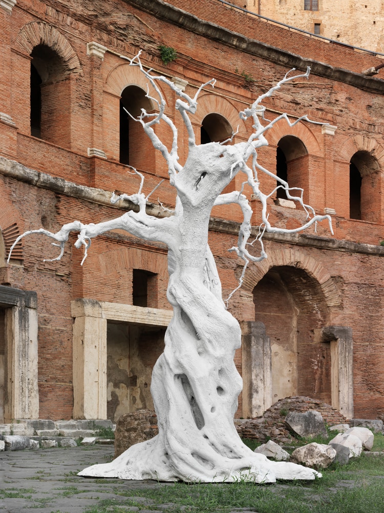 Installation view of sculptures by Ugo Rondinone