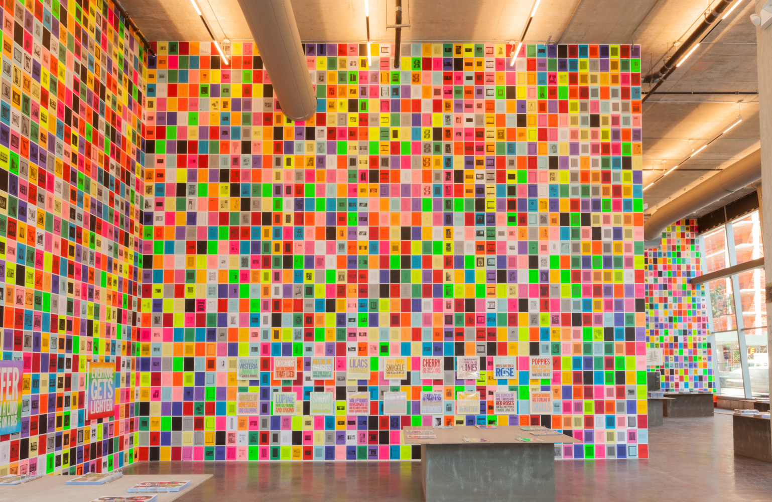 Installation view of works by John Giorno