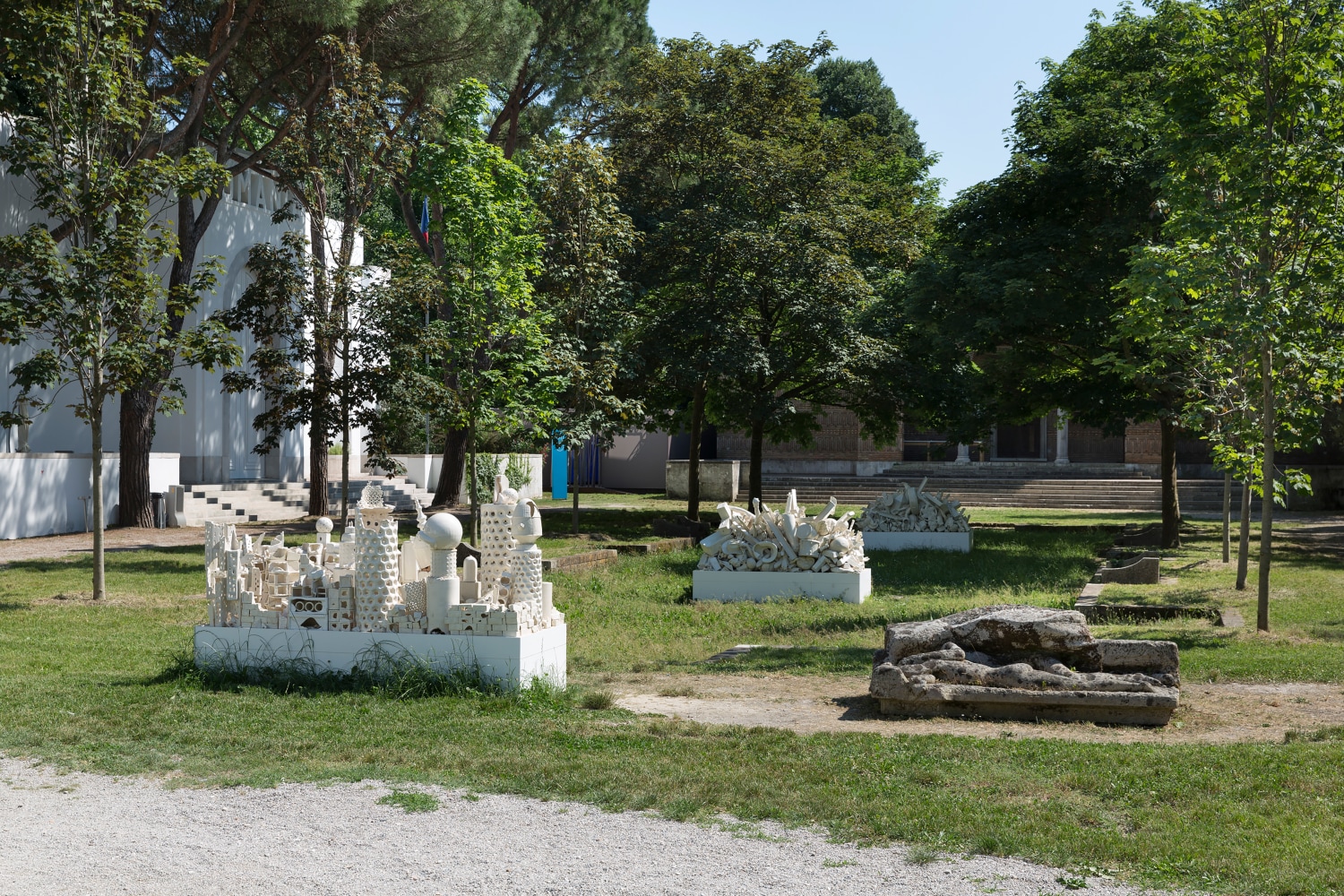 Installation view of works by Walead Beshty