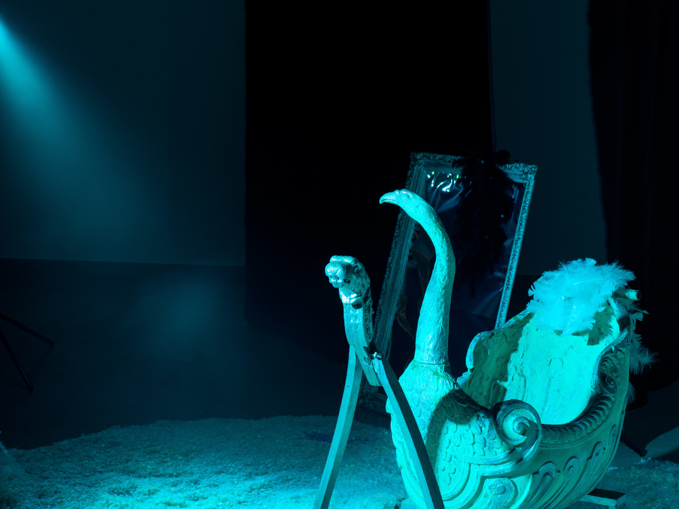 Installation view, Karen Kilimnik, Swan Lake, Kunsthaus Glarus, Glarus, 2023