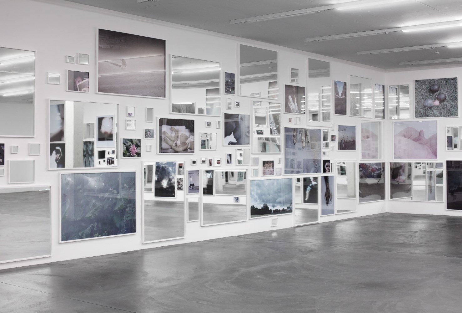 Douglas Gordon Everything is nothing without its reflection; A Photographic Pantomime 2013 180 Photographs, 180 mirrors; framed Dimension variable