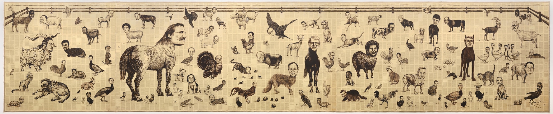 Work on canvas by Tim Rollins and K.O.S.