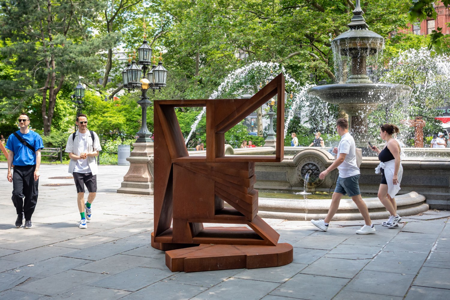 installation views of sculptures by Wyatt Kahn