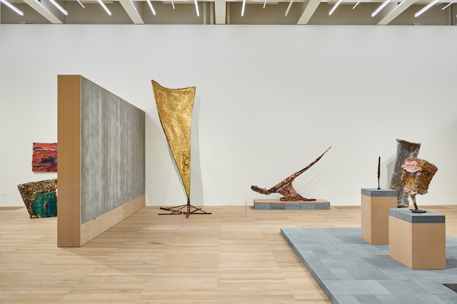 Installation view of works by Franz West