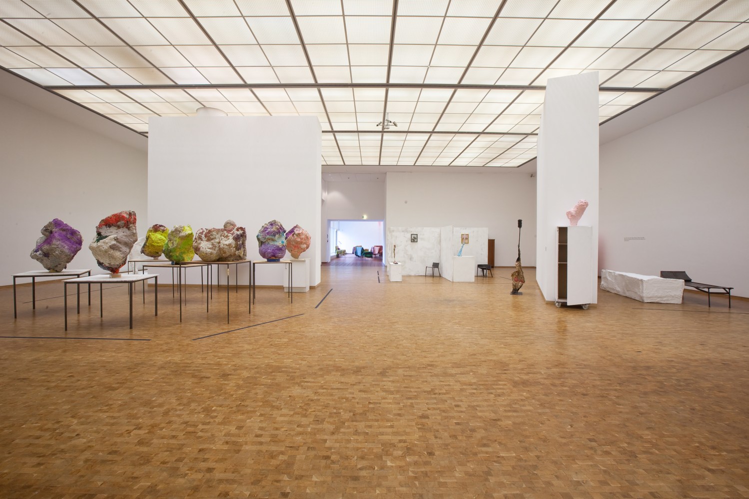 Installation view of works by Franz West