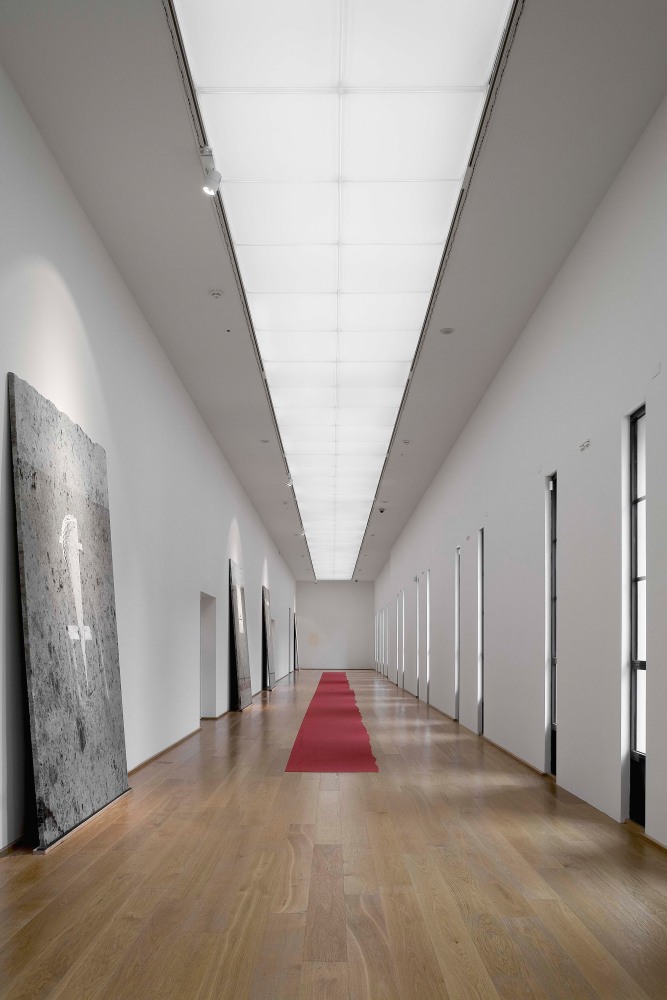 Installation view of works by Trisha Donnelly