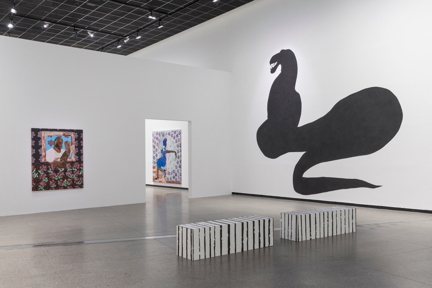 Installation view, Tschabalala Self, Skin Tight, Australian Centre for Contemporary Art, Melbourne, 2025