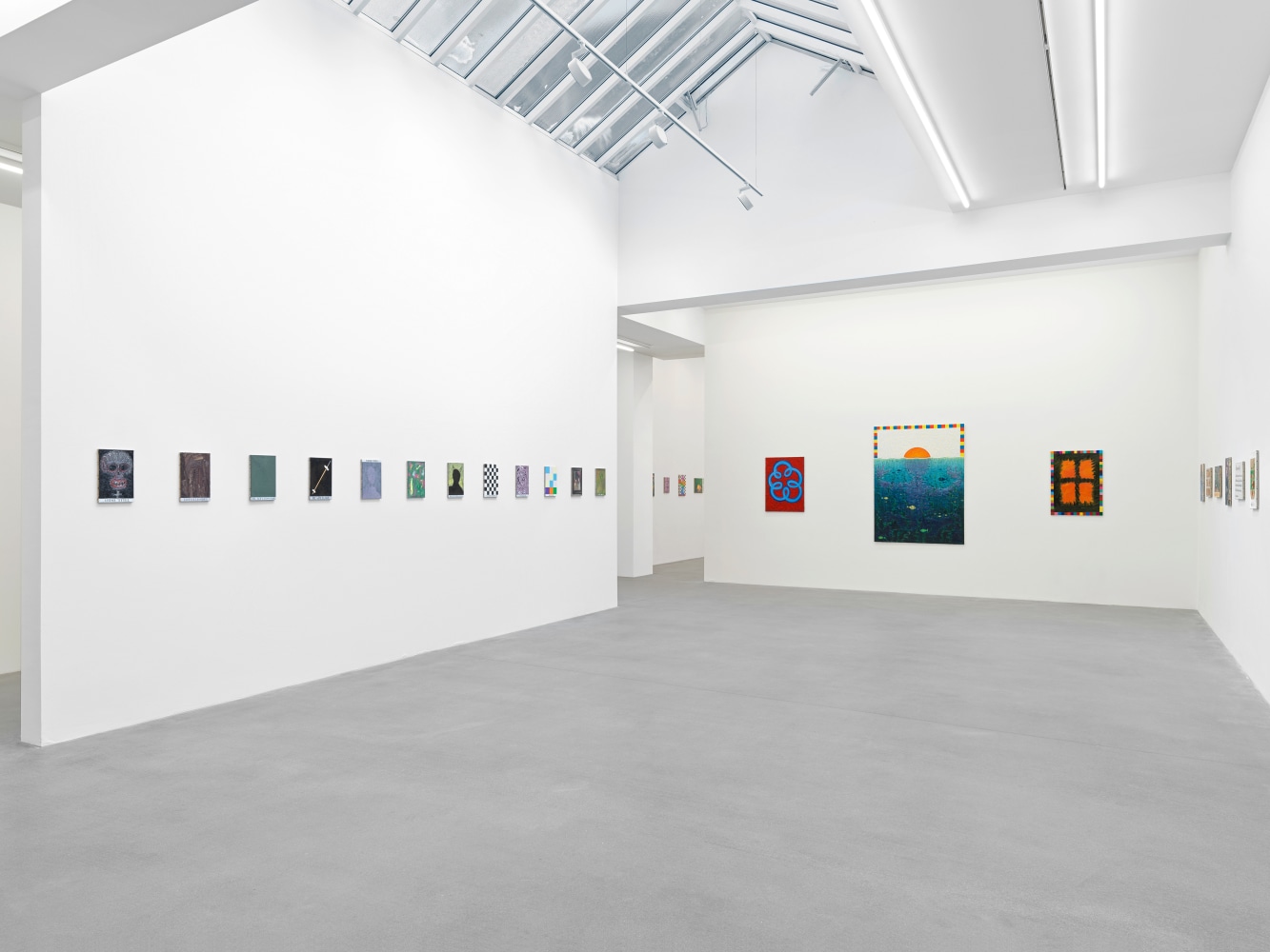 Installation view, Jean-Fr&amp;eacute;d&amp;eacute;ric Schnyder, &amp;OElig;L AUF LEINWAND, Galerie Eva Presenhuber, Waldmannstrasse, Zurich, 2024