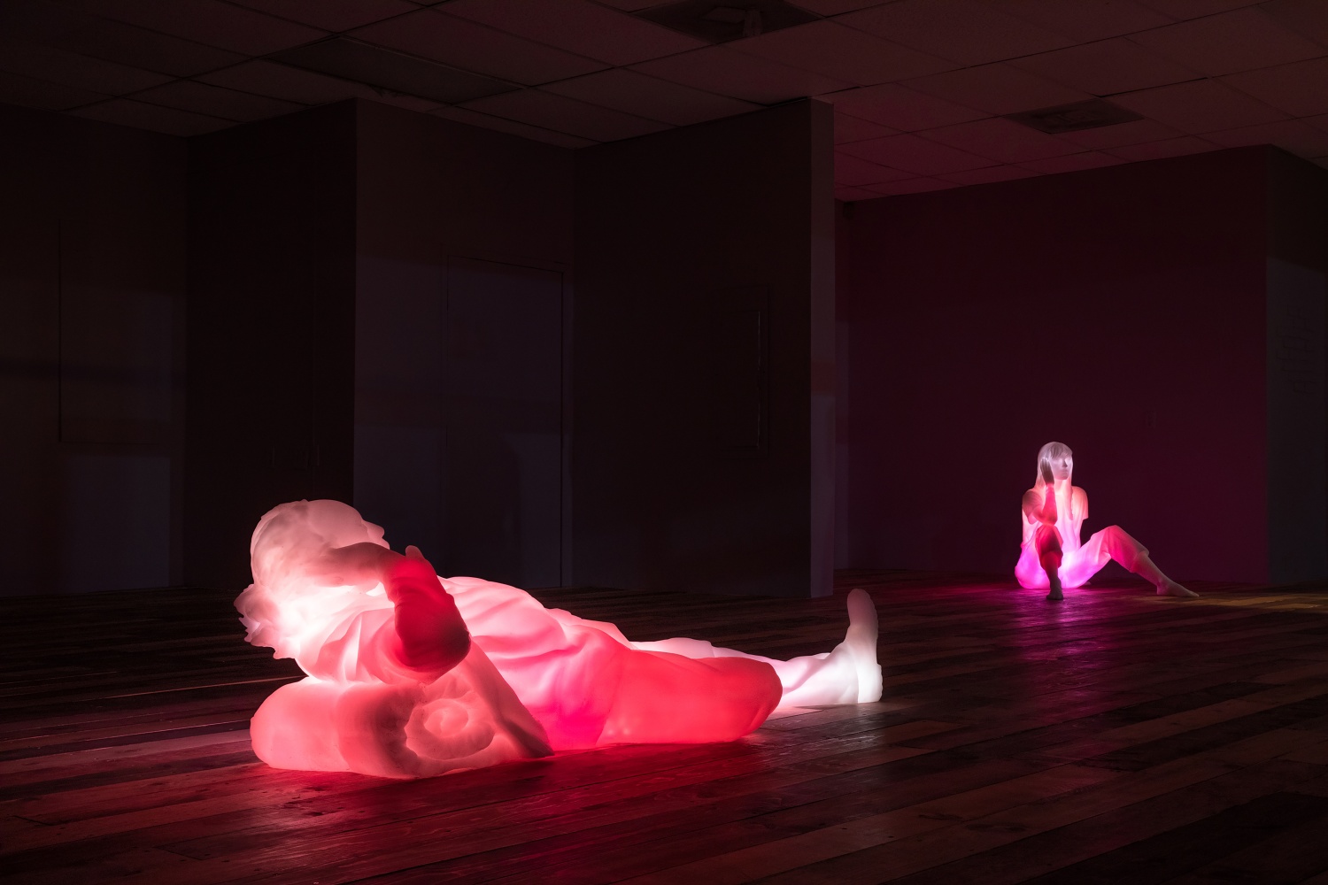 Installation view of Works by Doug Aitken