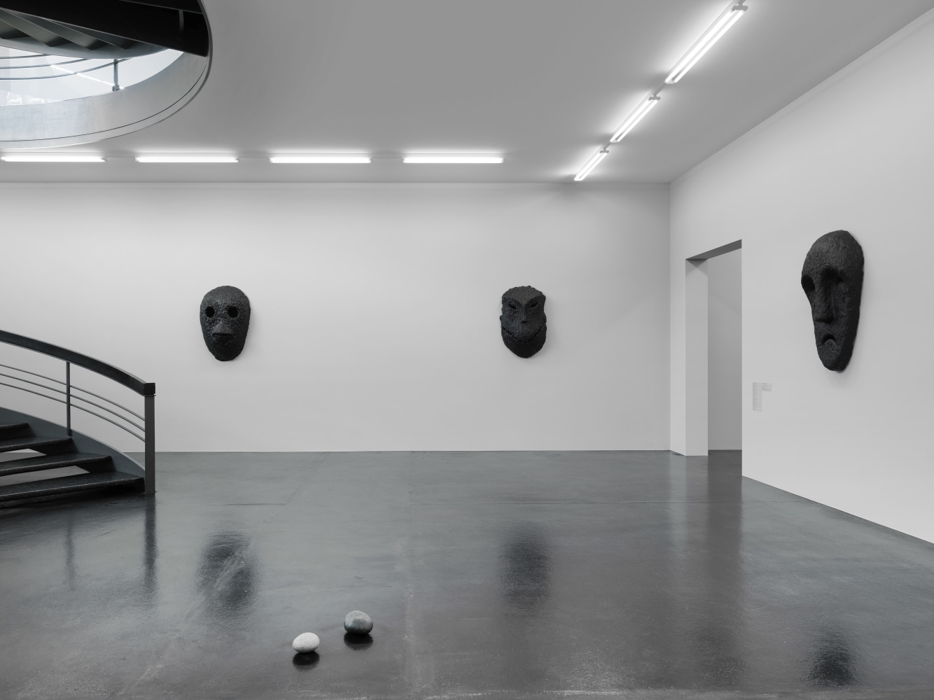 Installation view of sculptures by Ugo Rondinone