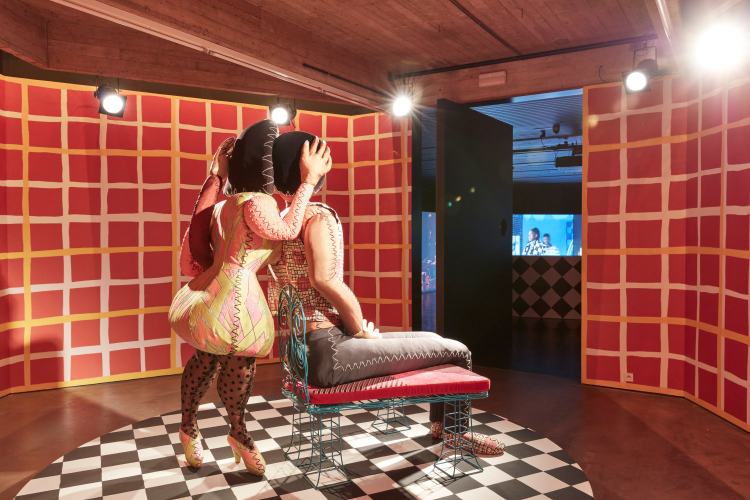 Installation view, Tschabalala Self,&amp;nbsp;Feed Me, Kiss Me, Need Me, Cultuurcentrum Strombeek, Grimbergen, 2023