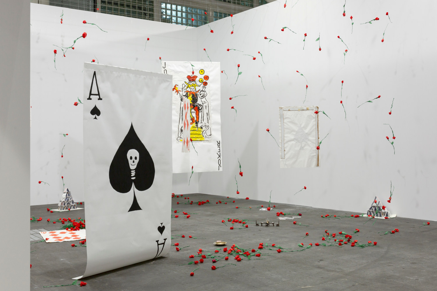 Installation view, Karen Kilimnik, The Joker Episode of The Avengers, Art Basel Unlimited, Basel, 2024