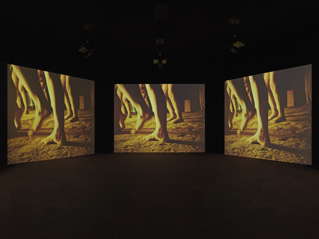 installation view of works by Ugo Rondinone