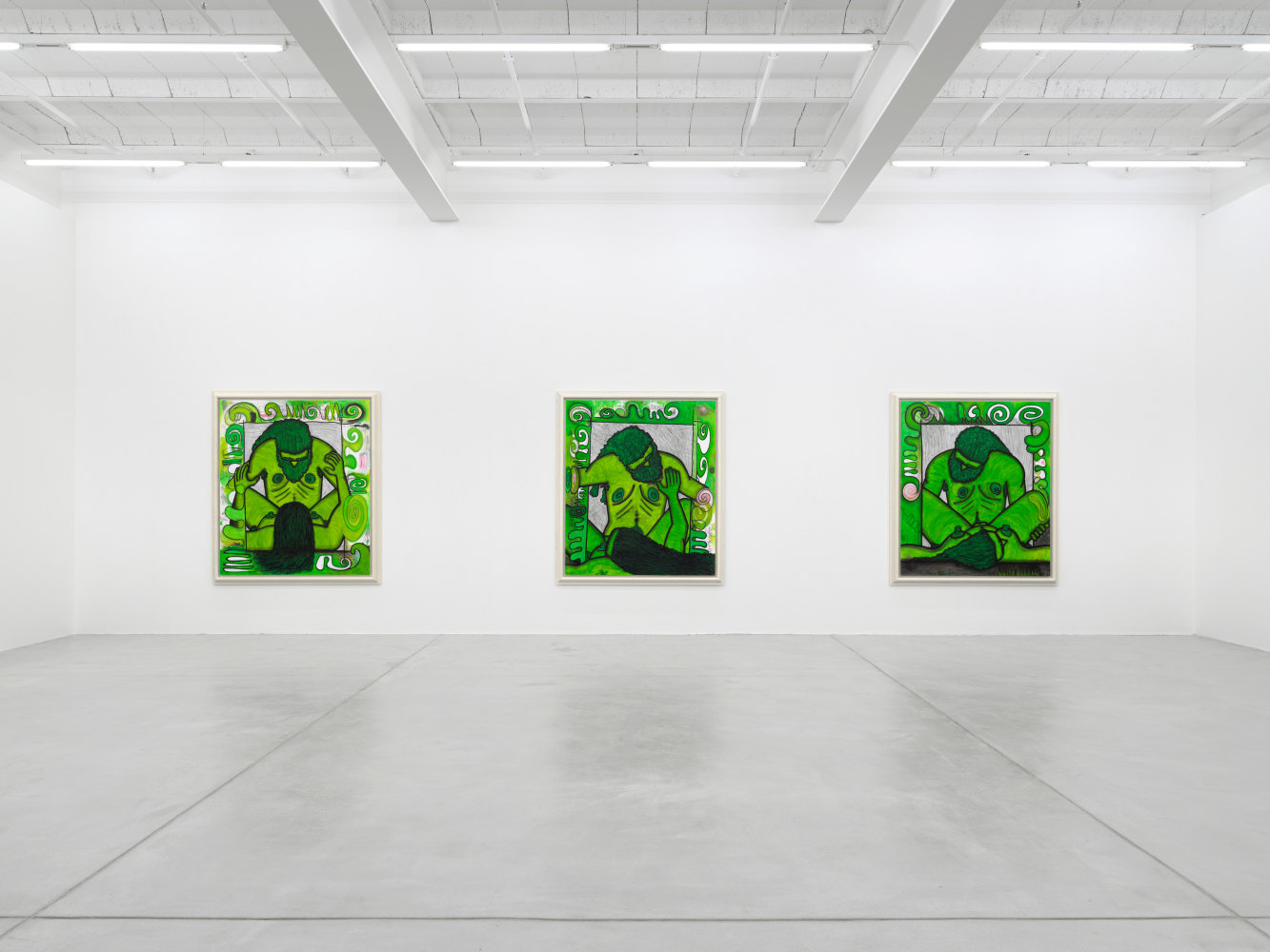 Installation view, Carroll Dunham,&amp;nbsp;Qualiascope Paintings and&amp;nbsp;Related&amp;nbsp;Drawings, Galerie Eva Presenhuber, Maag Areal, Zurich, 2021&amp;ndash;2022