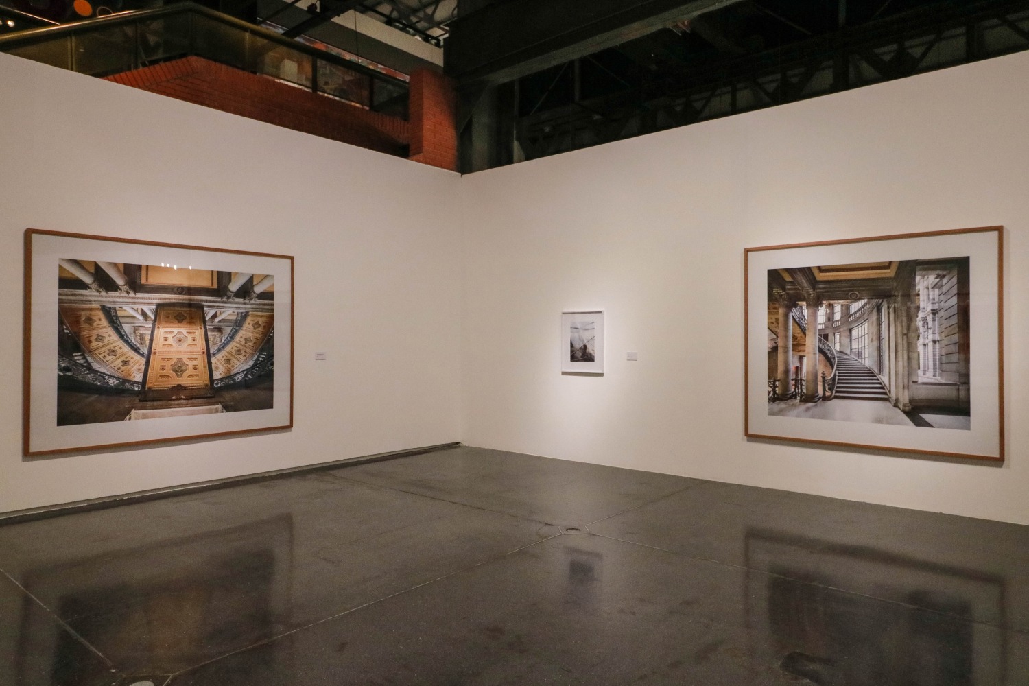 Installation view of photographs by Candida Höfer
