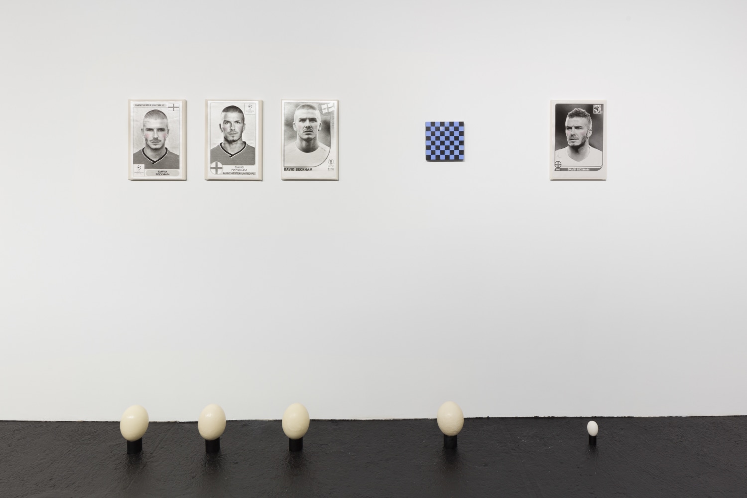 Installation view of sculptures and wall works by Sarah Ortmeyer