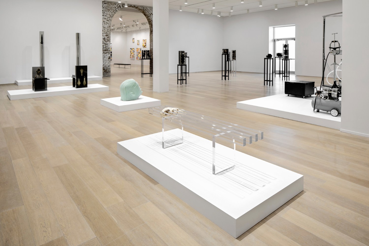 Installation view of sculptures by Matthew Angelo Harrison