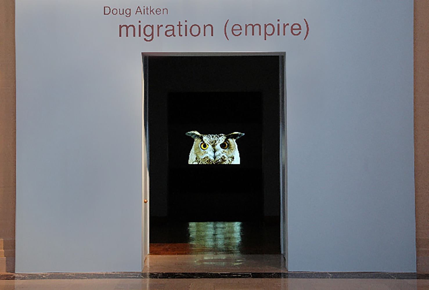 Installation view of Works by Doug Aitken