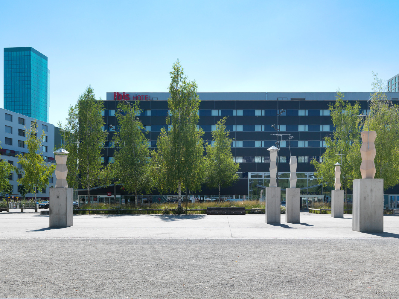 Installation view of sculptures by Martin Boyce