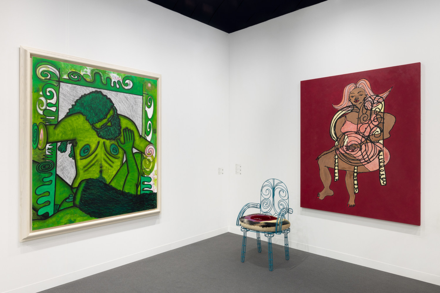 installation view of works by various artists