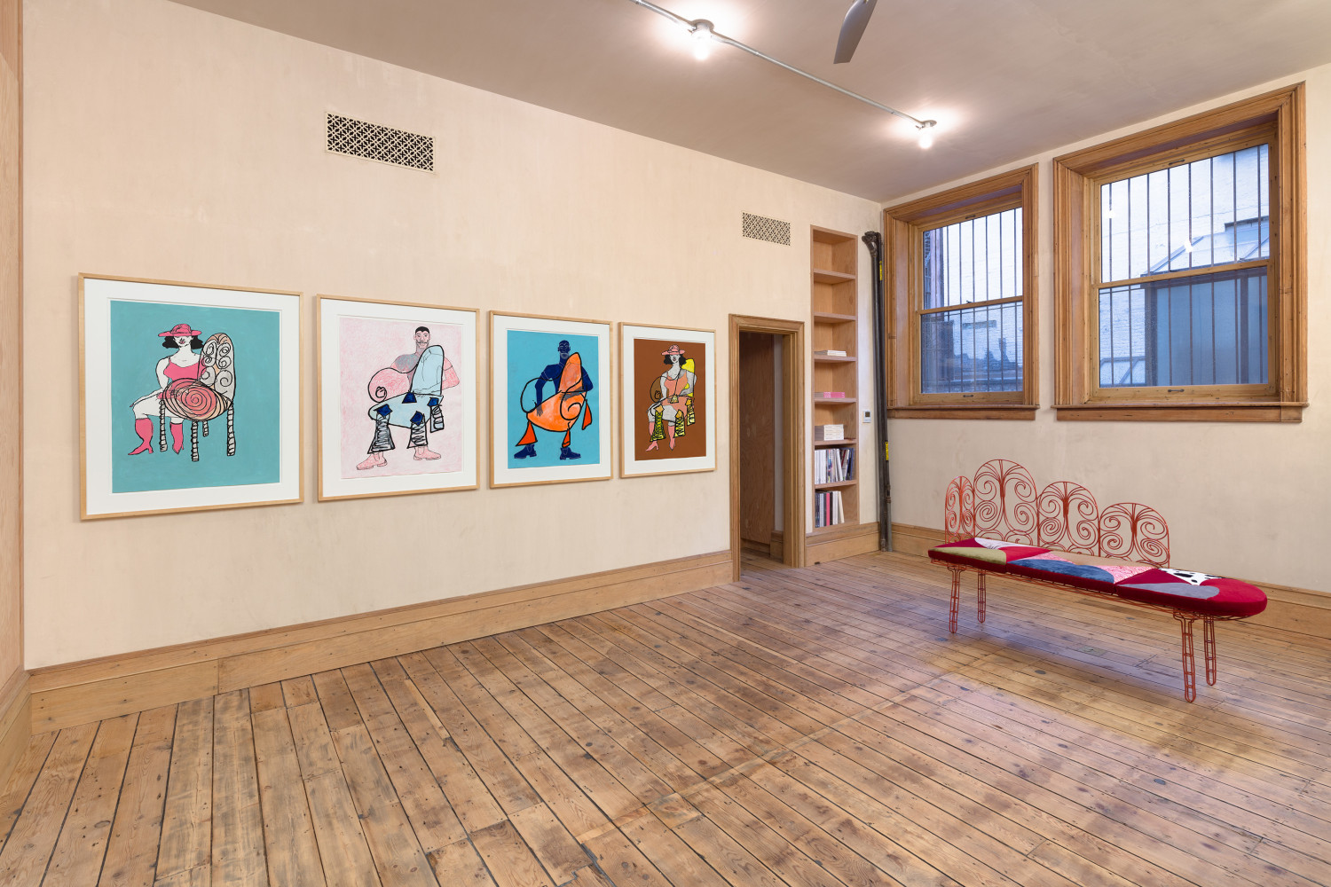 Installation View, Tschabalala Self, The Stage, Eva Presenhuber, New York, NY, 2021