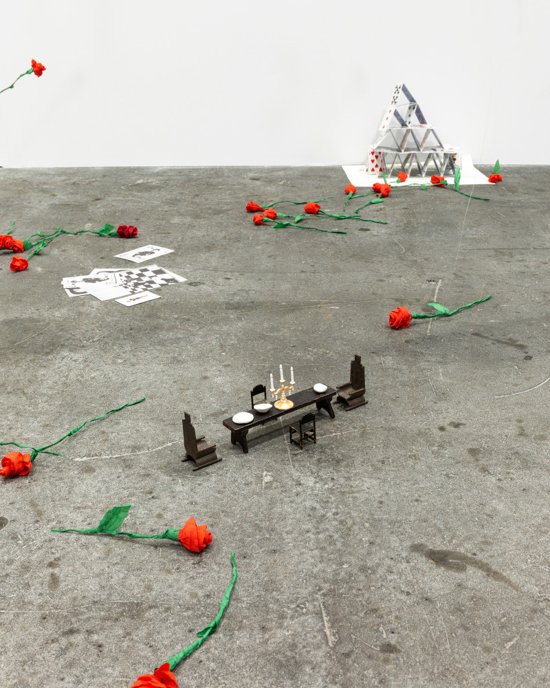 Installation view, Karen Kilimnik,&amp;nbsp;The Joker Episode of The Avengers, Art Basel Unlimited, Basel, 2024