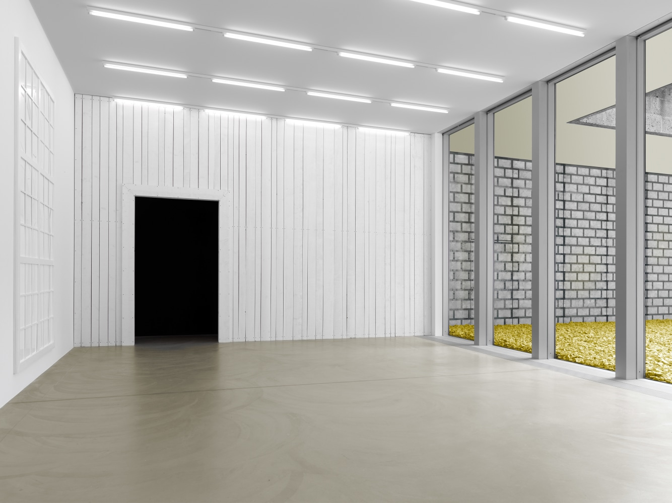 Installation view of sculptures by Ugo Rondinone