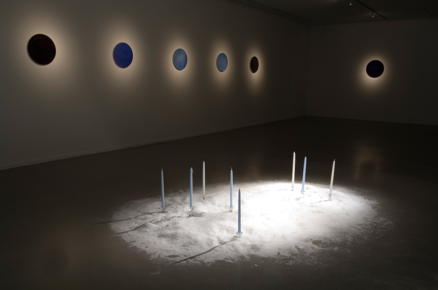 Installation view of works by Karen Kilimnik
