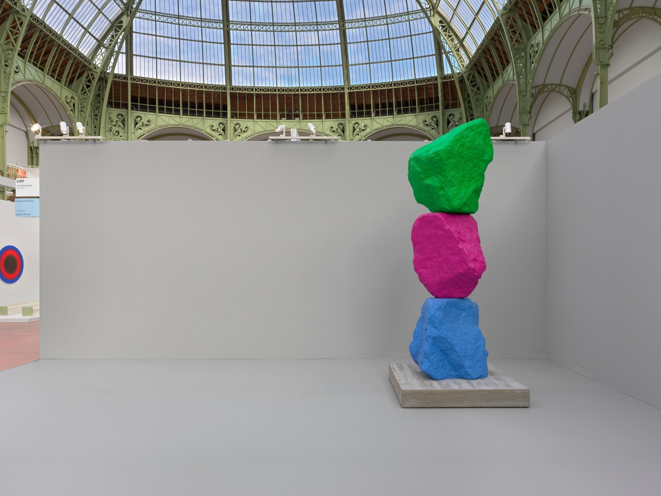Installation view, Ugo Rondinone, mountains, Galerie Eva Presenhuber, Art Basel Paris, Grand Palais, Paris, 2025