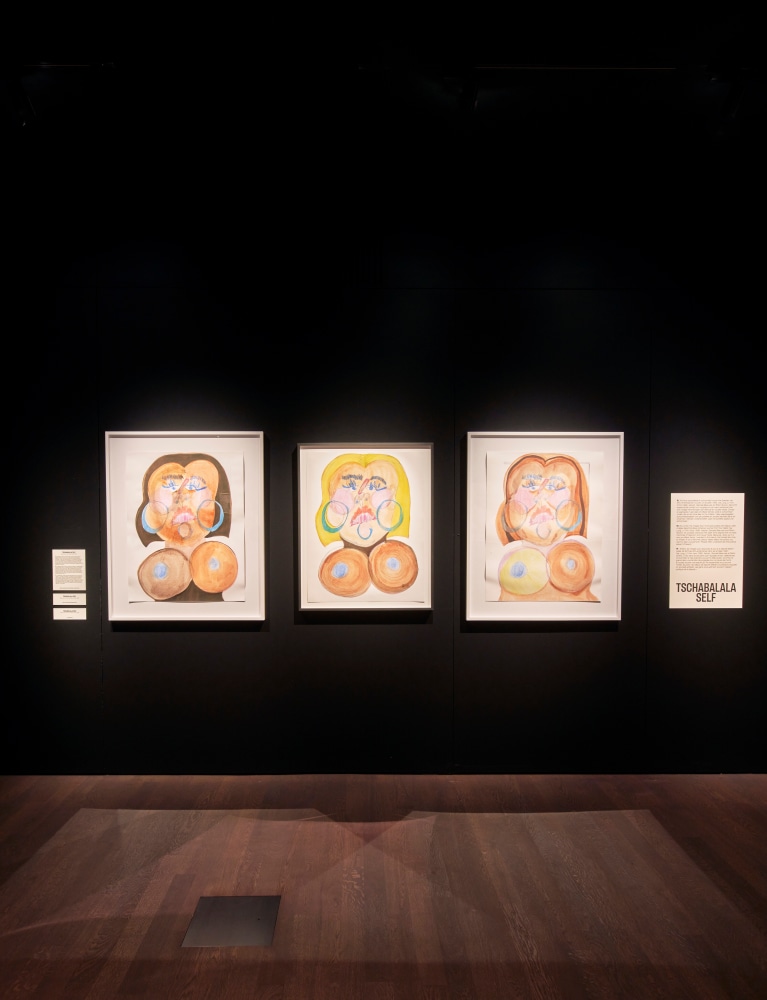 Installation view, Tschabalala Self,&amp;nbsp;Masquerade, Make-up &amp;amp; Ensor,&amp;nbsp;MoMu Fashion Museum, Antwerp, 2024