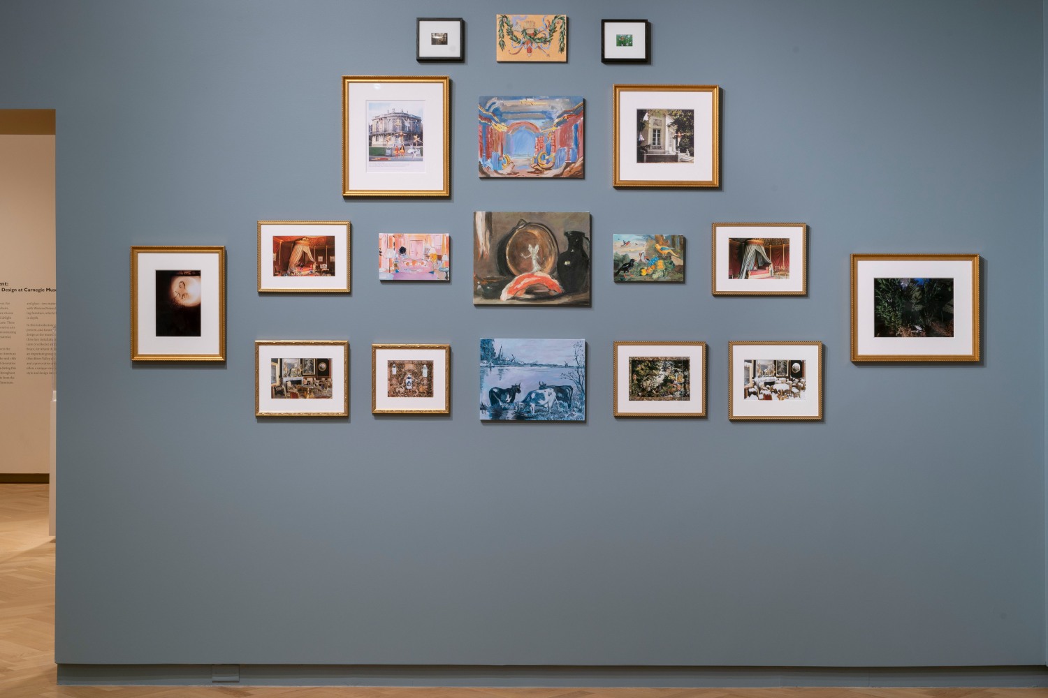 Installation view of drawings and paintings by Karen Kilimnik