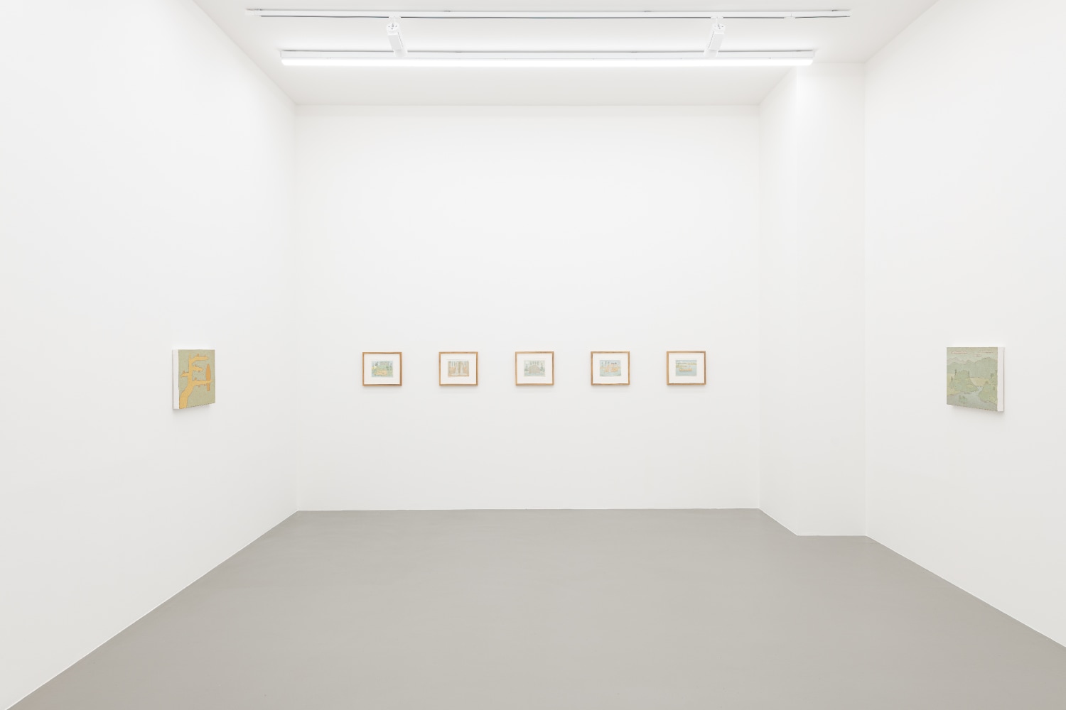 installation view of paintings and drawings by John Dilg