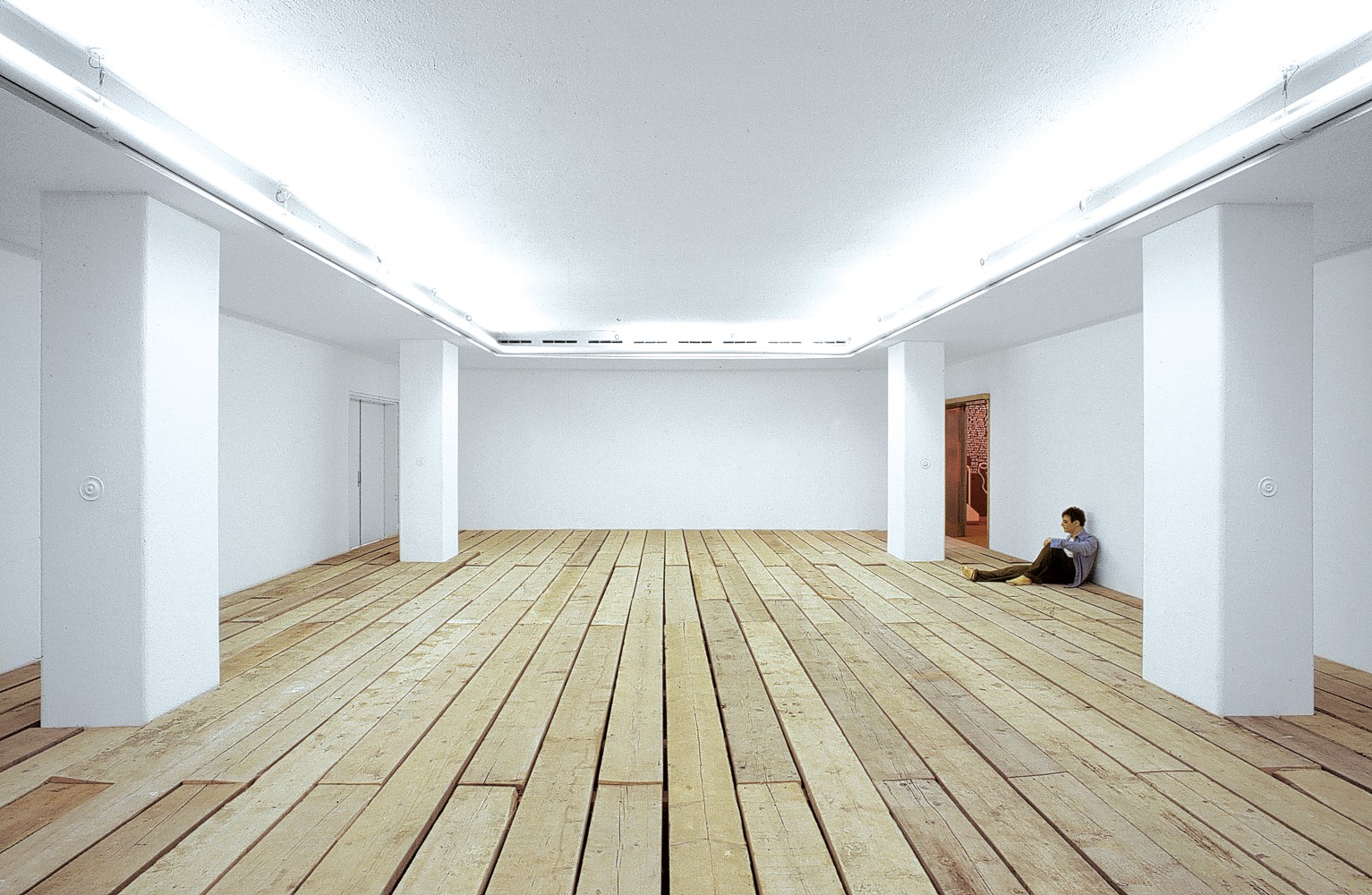 Installation view of sculpture by Ugo Rondinone