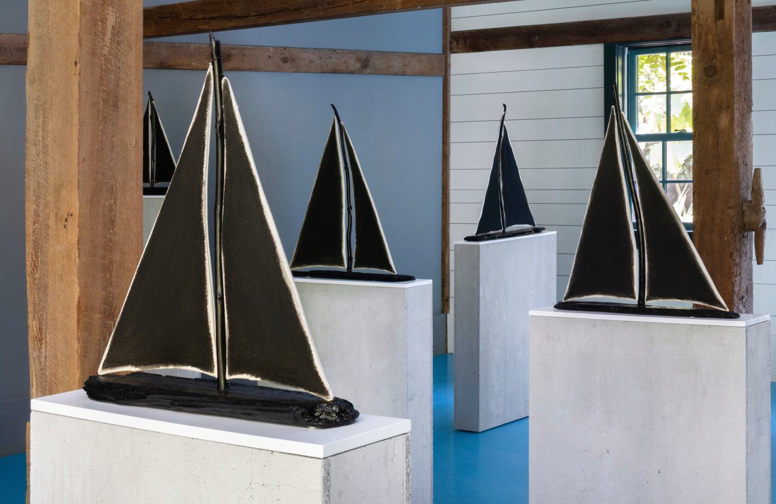 Installation view, Ugo Rondinone, sculpting wind, The Madoo Conservancy, Sagaponack, 2025