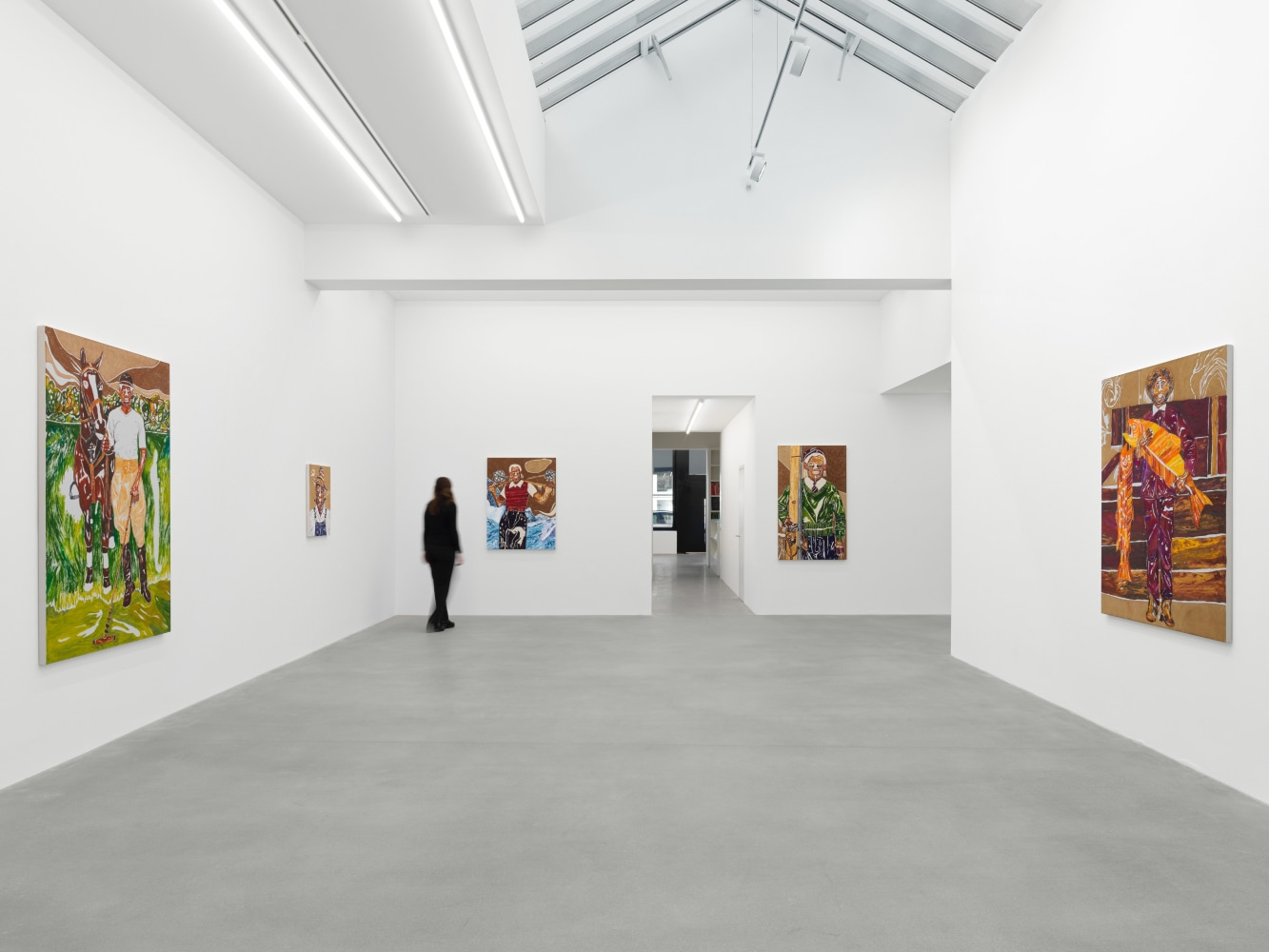 Installation view of paintings by Chase Hall