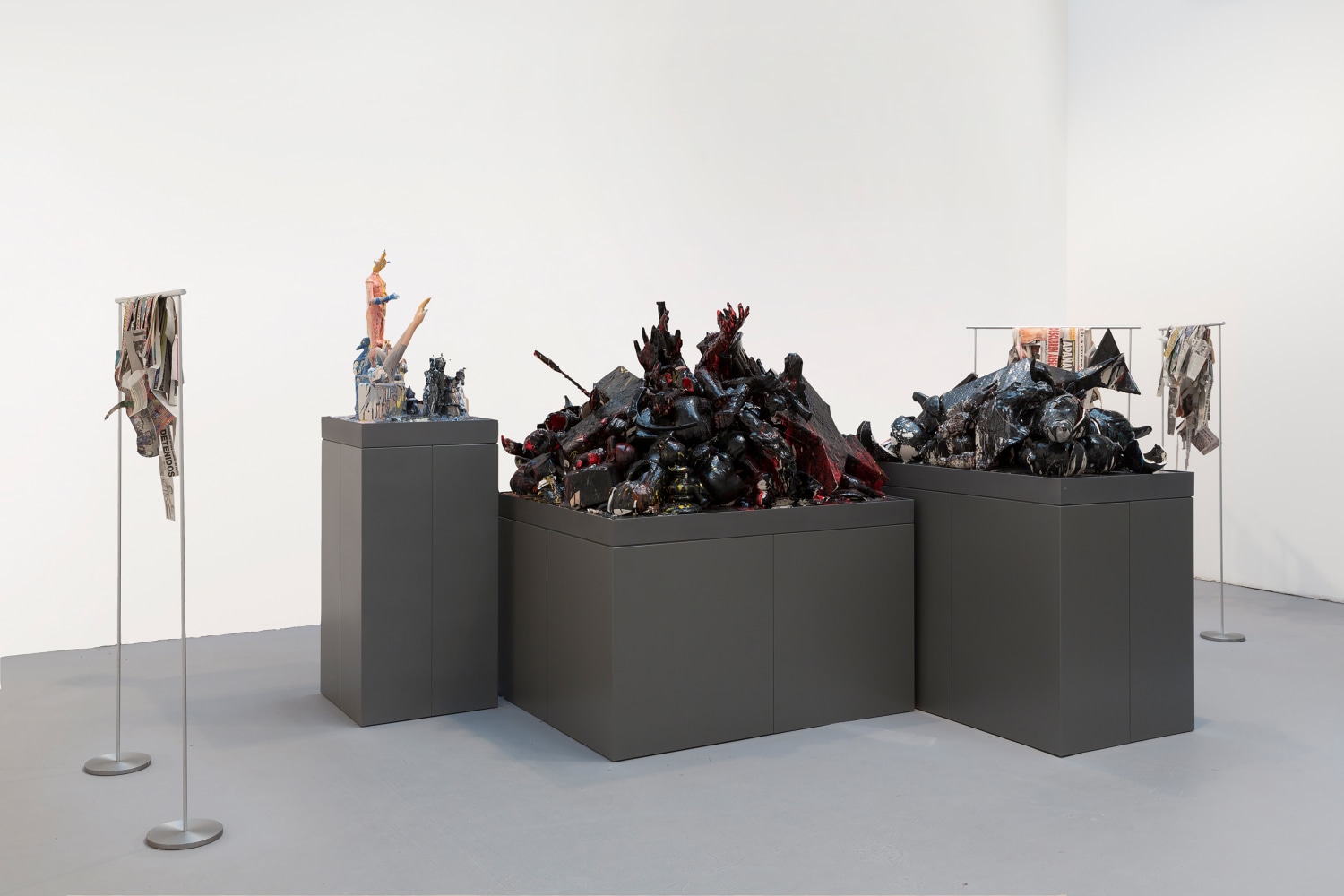 Installation view of works by Walead Beshty