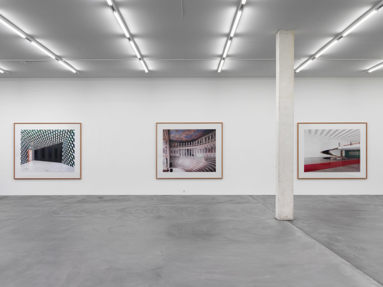 Installation view of Candida Höfer photography exhibition