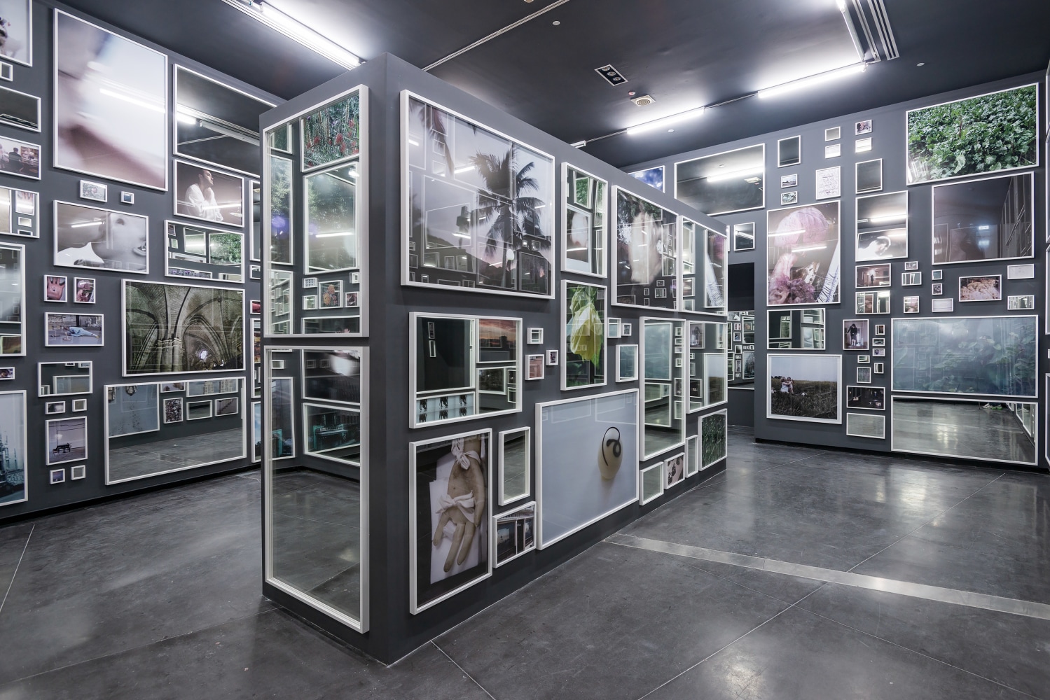 Installation view of photographs by Douglas Gordon
