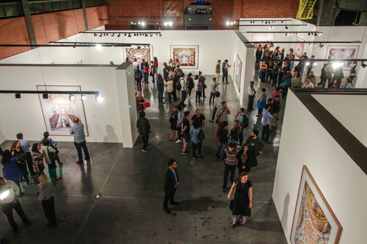 Installation view of photographs by Candida Höfer