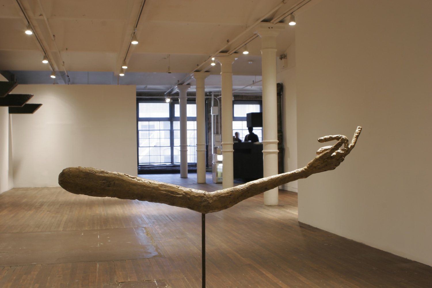 Installation view of sculptures by Valentin Carron