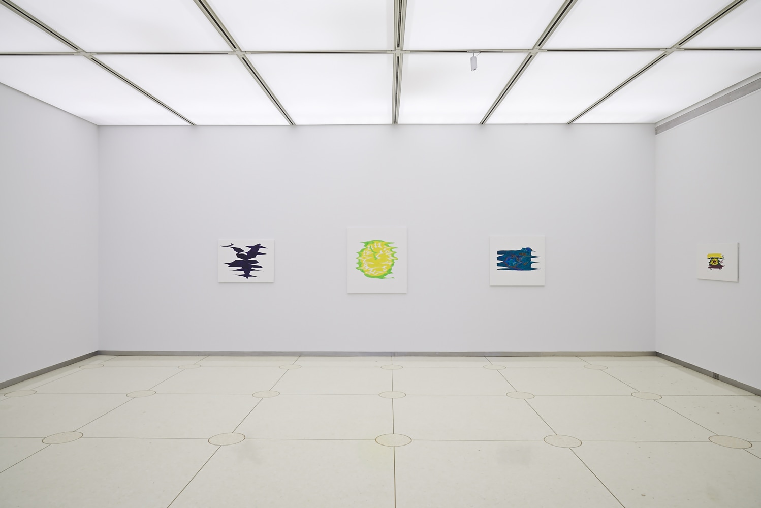 Installation view of paintings by Michael Williams