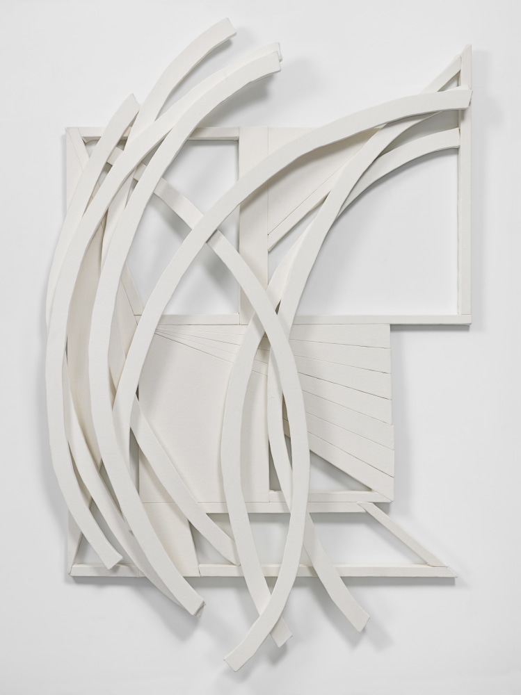 Wall relief by Wyatt Kahn A Month Away 2020 Linen on linen on panel 250 x 170 x 18 cm / 98 1/2 x 67 x 7 in