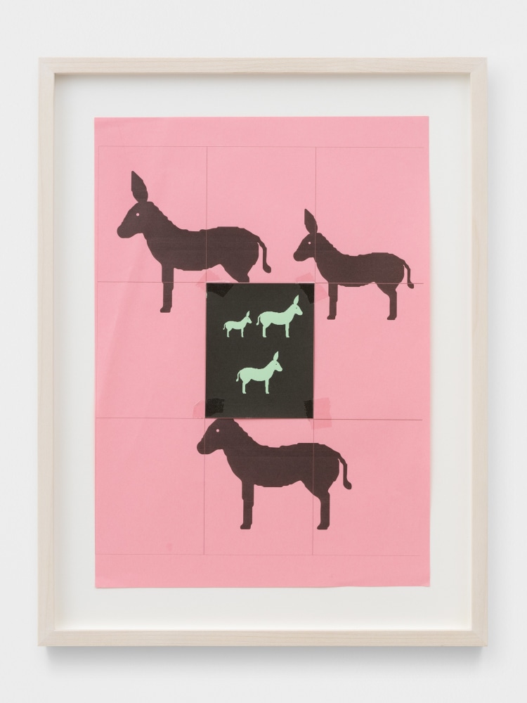 A SIMPLE FRIEND (10)
2020
Photocopy on colored paper, transparent tape
Sheet 29.5 x 21 cm / 11 3/4 x 8 1/4 inches
Frame 37 x 28 x 3 cm / 14 1/2 x 11 x 1 1/8 inches
CARRO47414