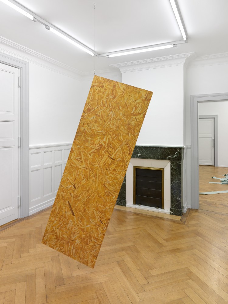Installation view of sculptures by Valentin Carron