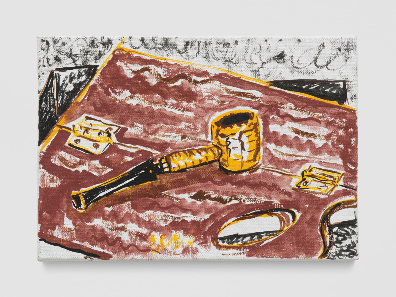 JEAN-FR&amp;Eacute;D&amp;Eacute;RIC SCHNYDER
132 Pfeife auf Palette
1983
Oil on canvas
21 x 30 cm / 8 1/4 x 11 3/4 in
SCHNY46102