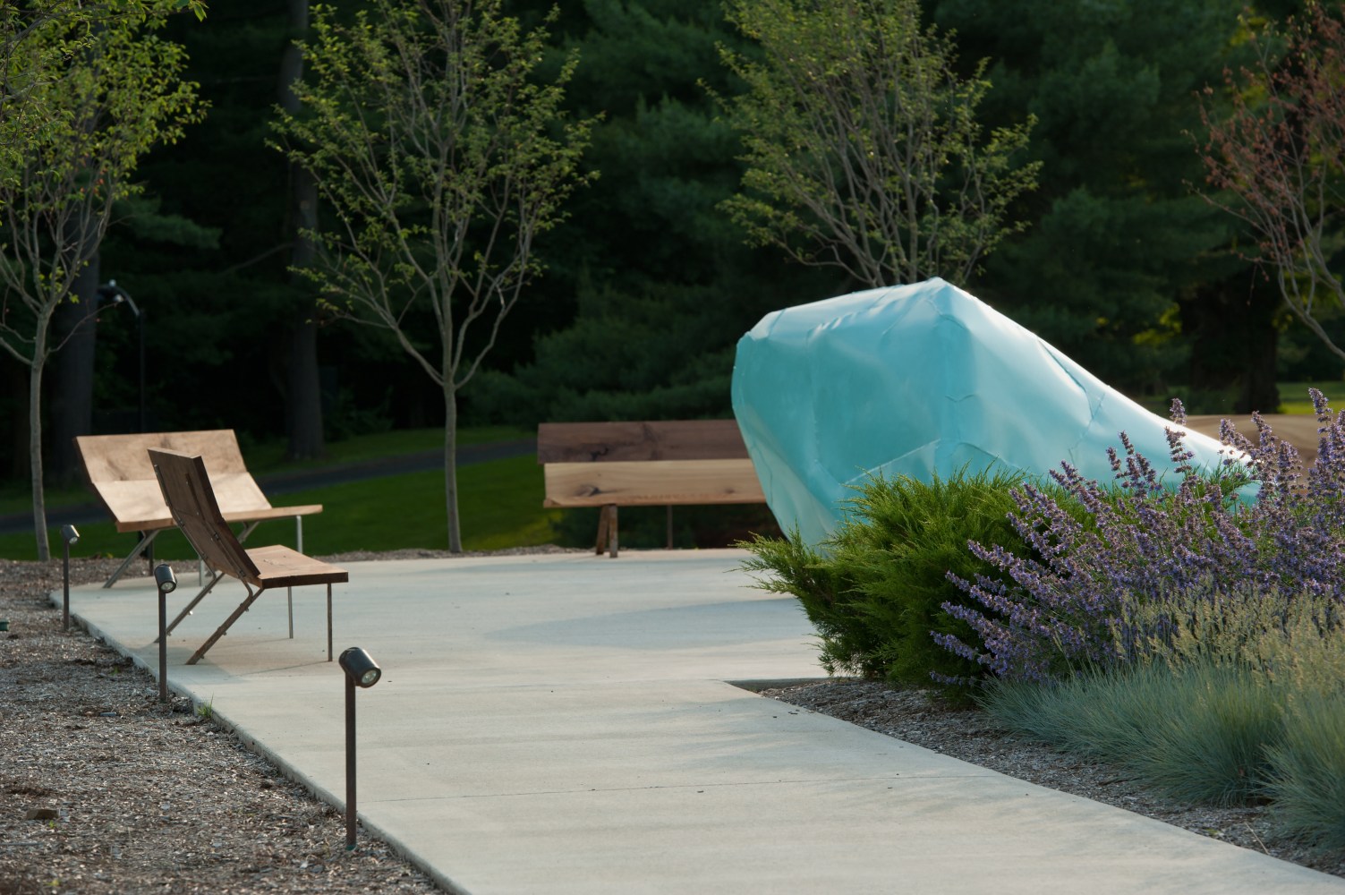 Installation view of sculptures by Mark Handforth