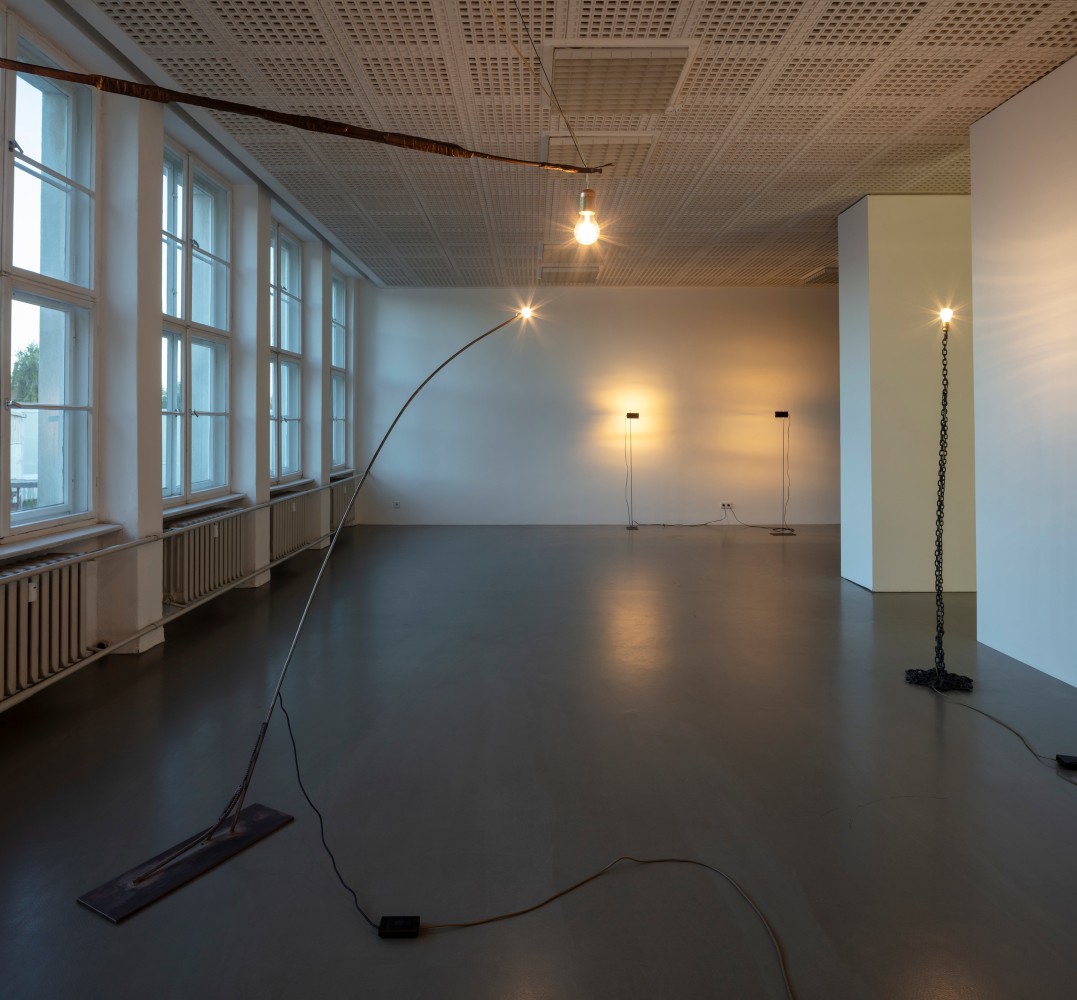 Installation views, Martin Boyce, Douglas Gordon, Franz West, Lamps and Furniture,&amp;nbsp;Haubrok Foundation, Berlin, 2025
