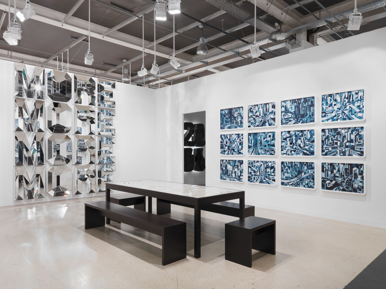 Installation view of Works by Doug Aitken