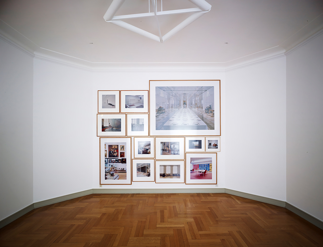 Installation view of photographs by Candida Höfer