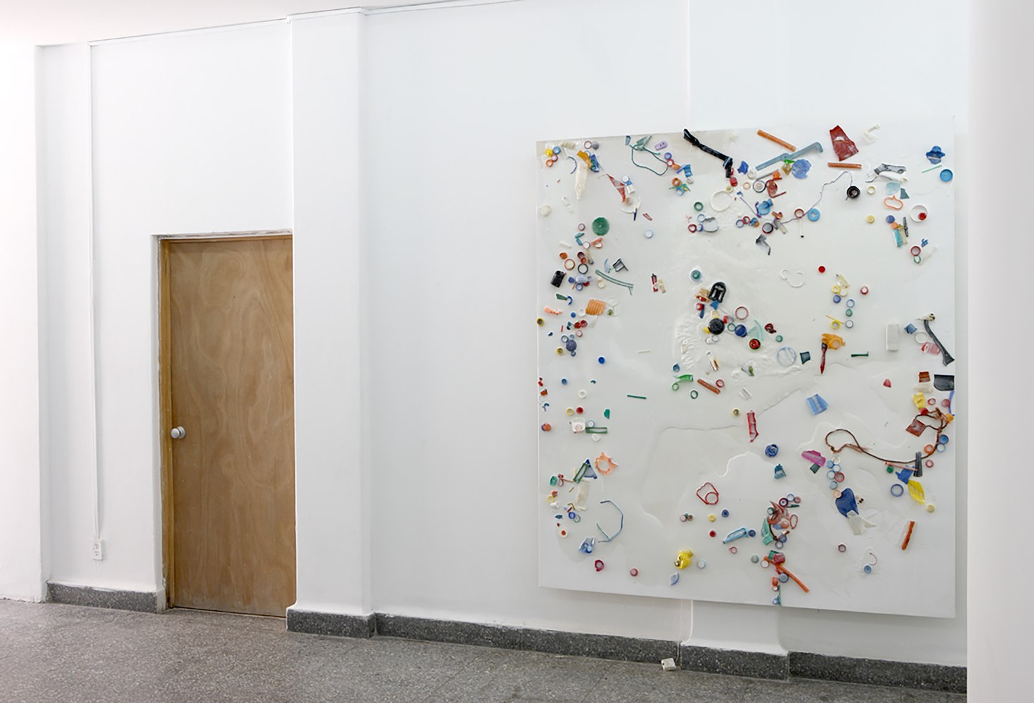 Installation view of paintings by Alex Hubbard